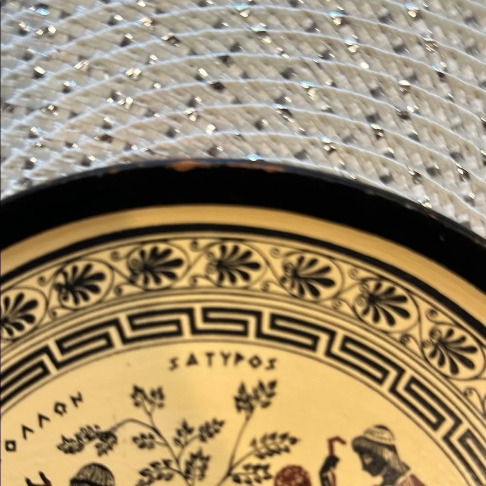 Vintage Terracotta Greek Decorative Plate Souvenir Mythology Gods Goddess (Made - Picture 9 of 12